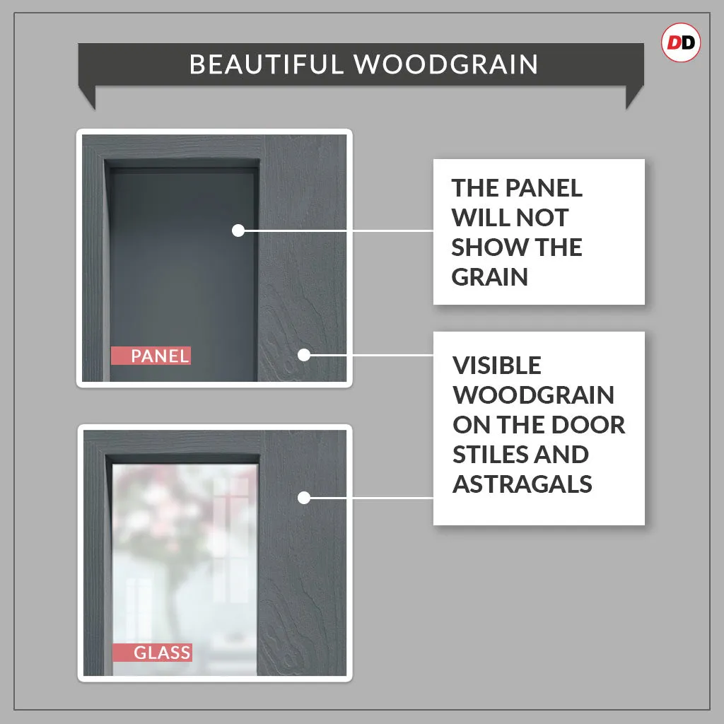 Bespoke Handmade Eco-Urban® Malvan 4 Pane Double Absolute Evokit Pocket Door DD6414G Clear Glass - Colour Options