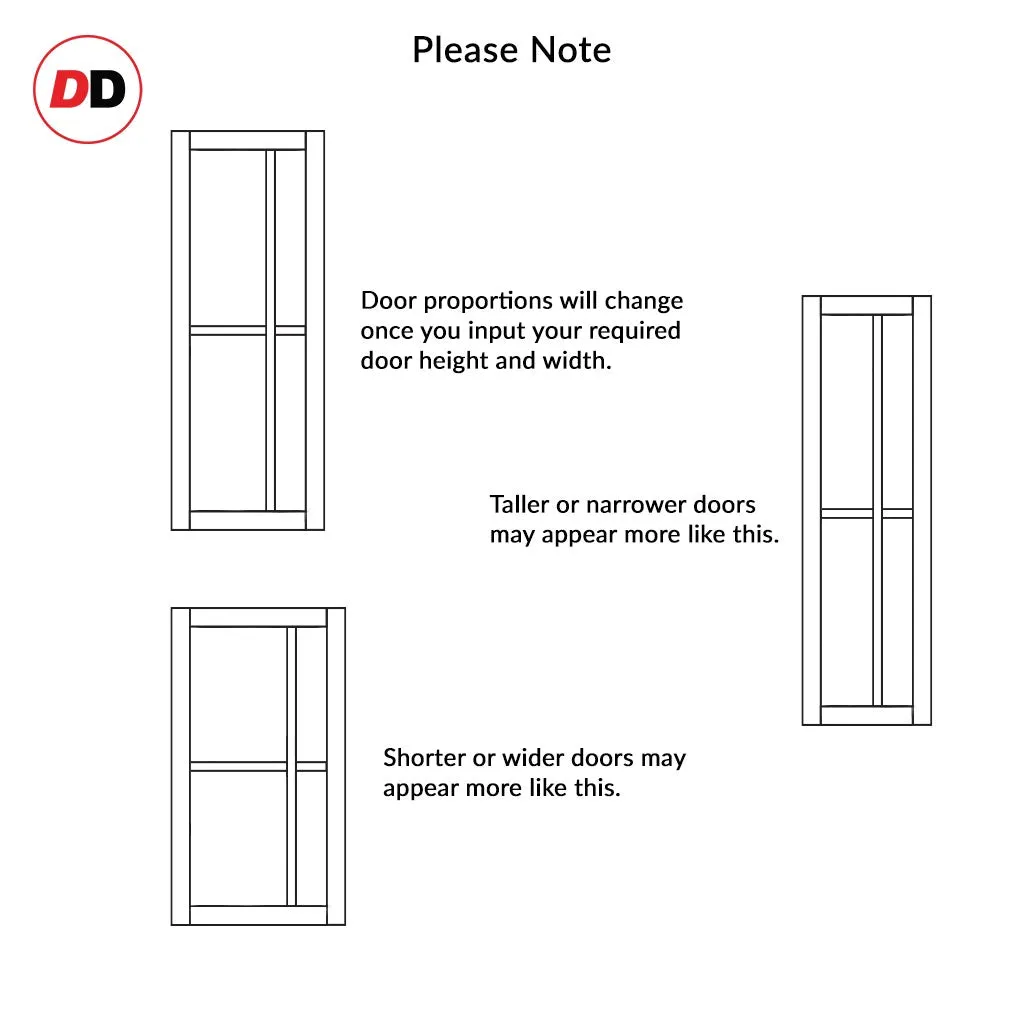 Bespoke Handmade Eco-Urban® Marfa 4 Pane Double Absolute Evokit Pocket Door DD6313G - Clear Glass - Colour Options