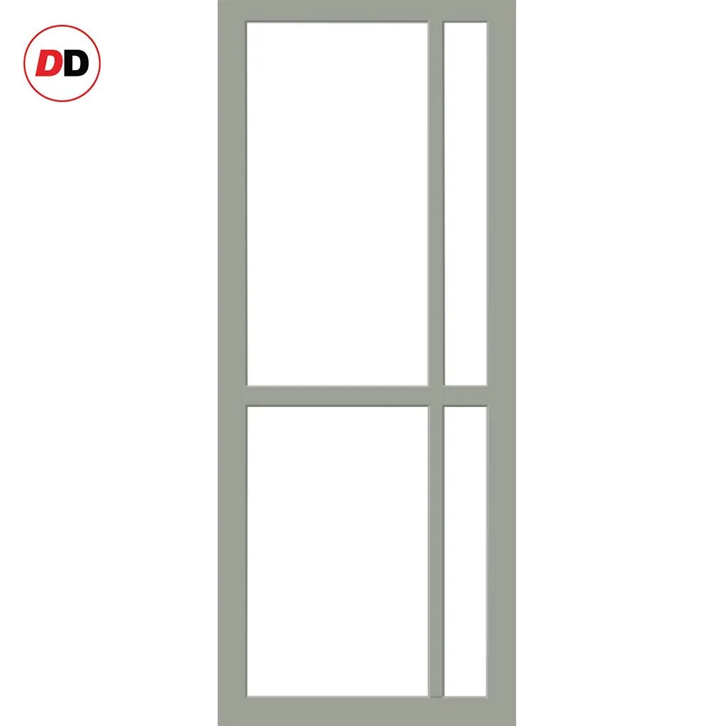 Bespoke Handmade Eco-Urban® Marfa 4 Pane Double Absolute Evokit Pocket Door DD6313G - Clear Glass - Colour Options