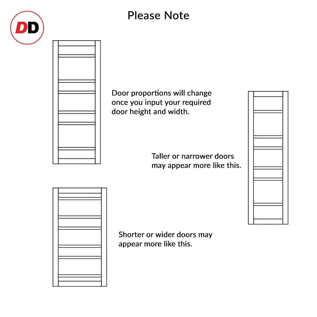 Bespoke Handmade Eco-Urban® Metropolitan 7 Pane Double Absolute Evokit Pocket Door DD6405G Clear Glass - Colour Options