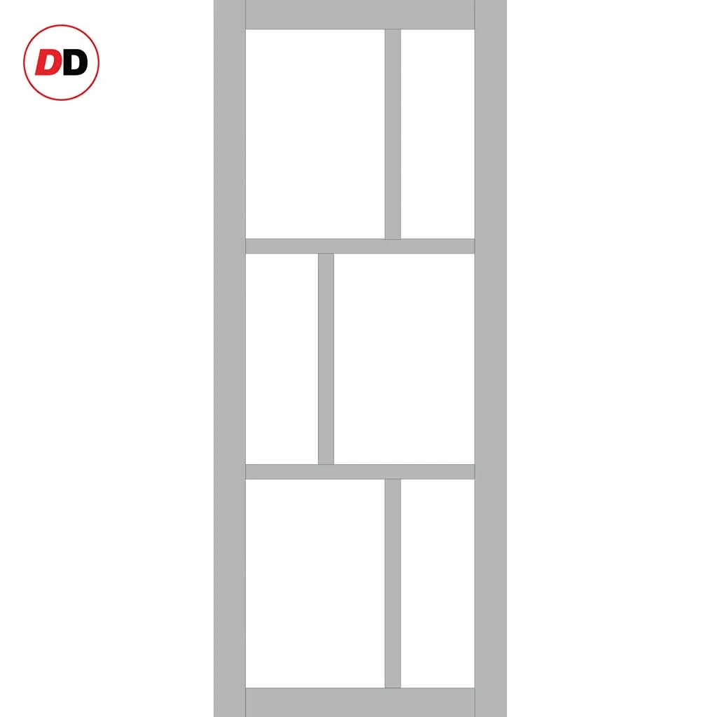 Bespoke Handmade Eco-Urban® Milan 6 Pane Double Absolute Evokit Pocket Door DD6422SG Frosted Glass - Colour Options