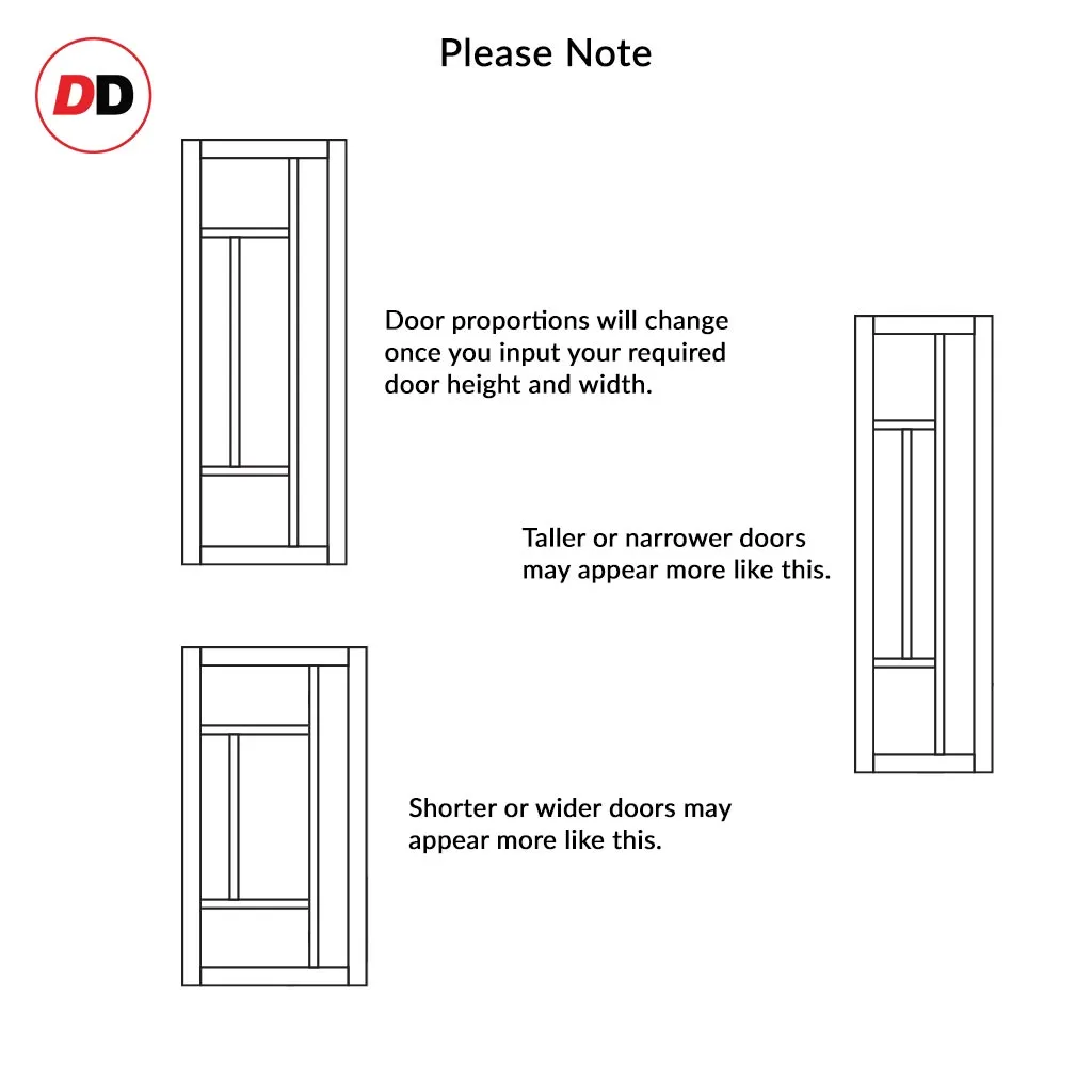 Bespoke Handmade Eco-Urban® Morningside 5 Pane Single Absolute Evokit Pocket Door DD6437SG Frosted Glass - Colour Options