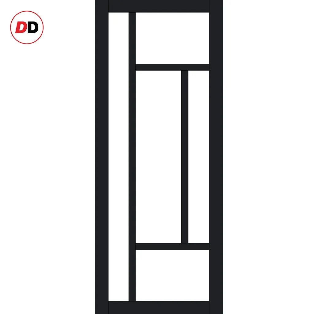 Bespoke Handmade Eco-Urban® Morningside 5 Pane Single Absolute Evokit Pocket Door DD6437SG Frosted Glass - Colour Options