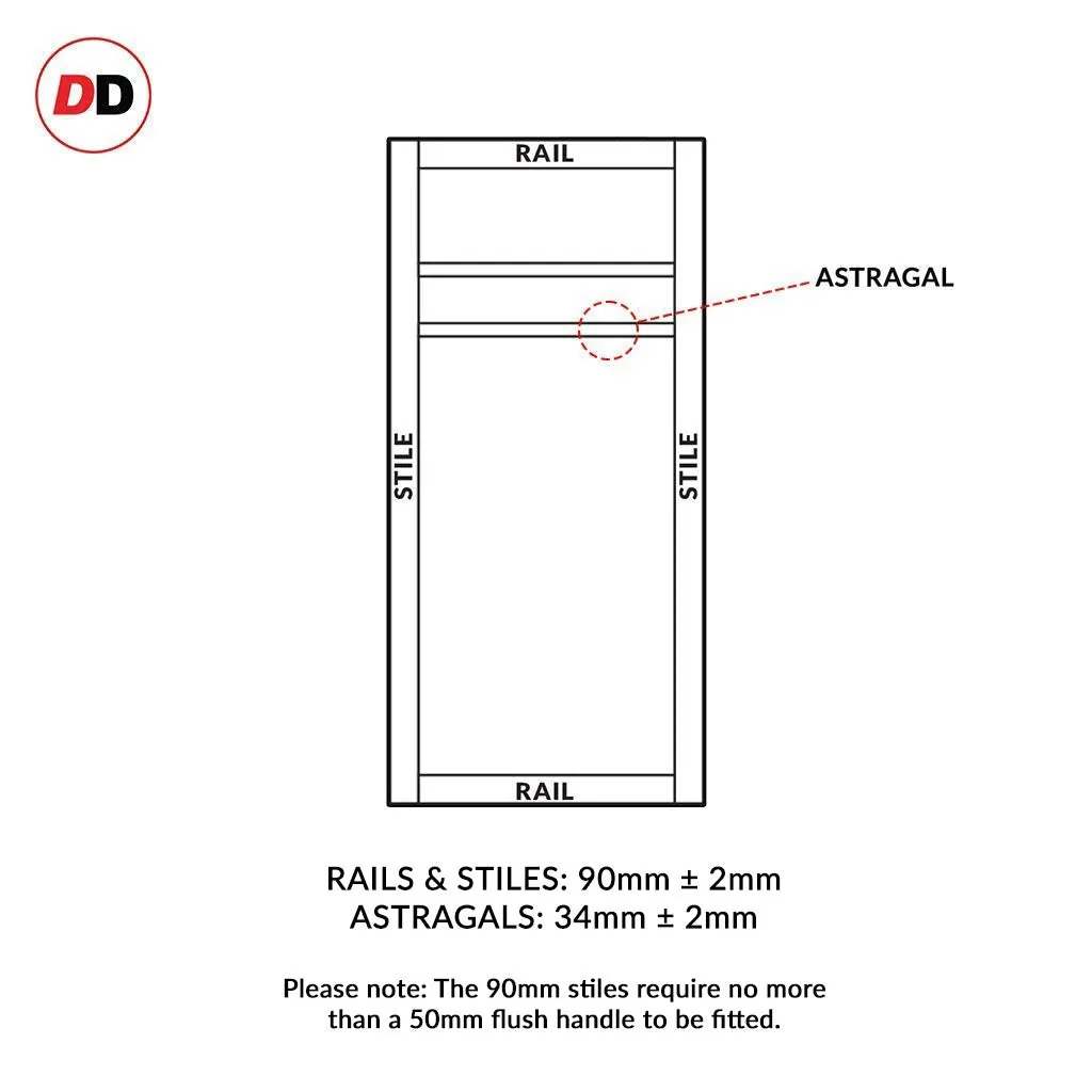 Bespoke Handmade Eco-Urban® Orkney 3 Panel Single Evokit Pocket Door DD6403 - Colour Options