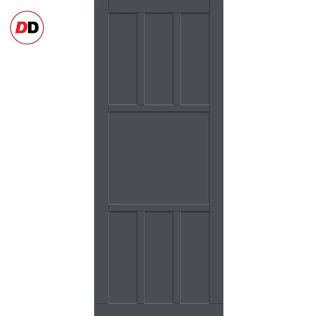 Bespoke Handmade Eco-Urban® Queensland 7 Panel Double Absolute Evokit Pocket Door DD6424 - Colour Options