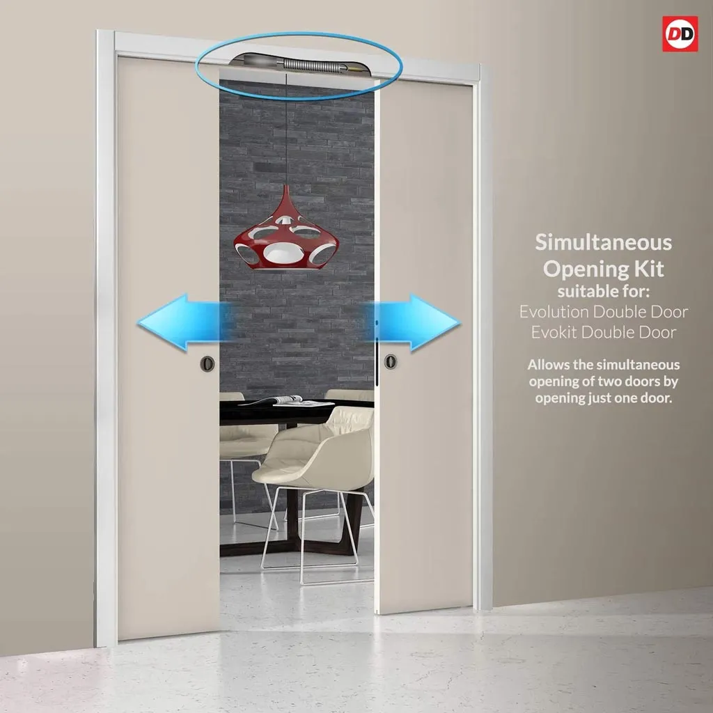 Bespoke Handmade Eco-Urban® Sheffield 5 Pane Double Evokit Pocket Door DD6312G - Clear Glass - Colour Options