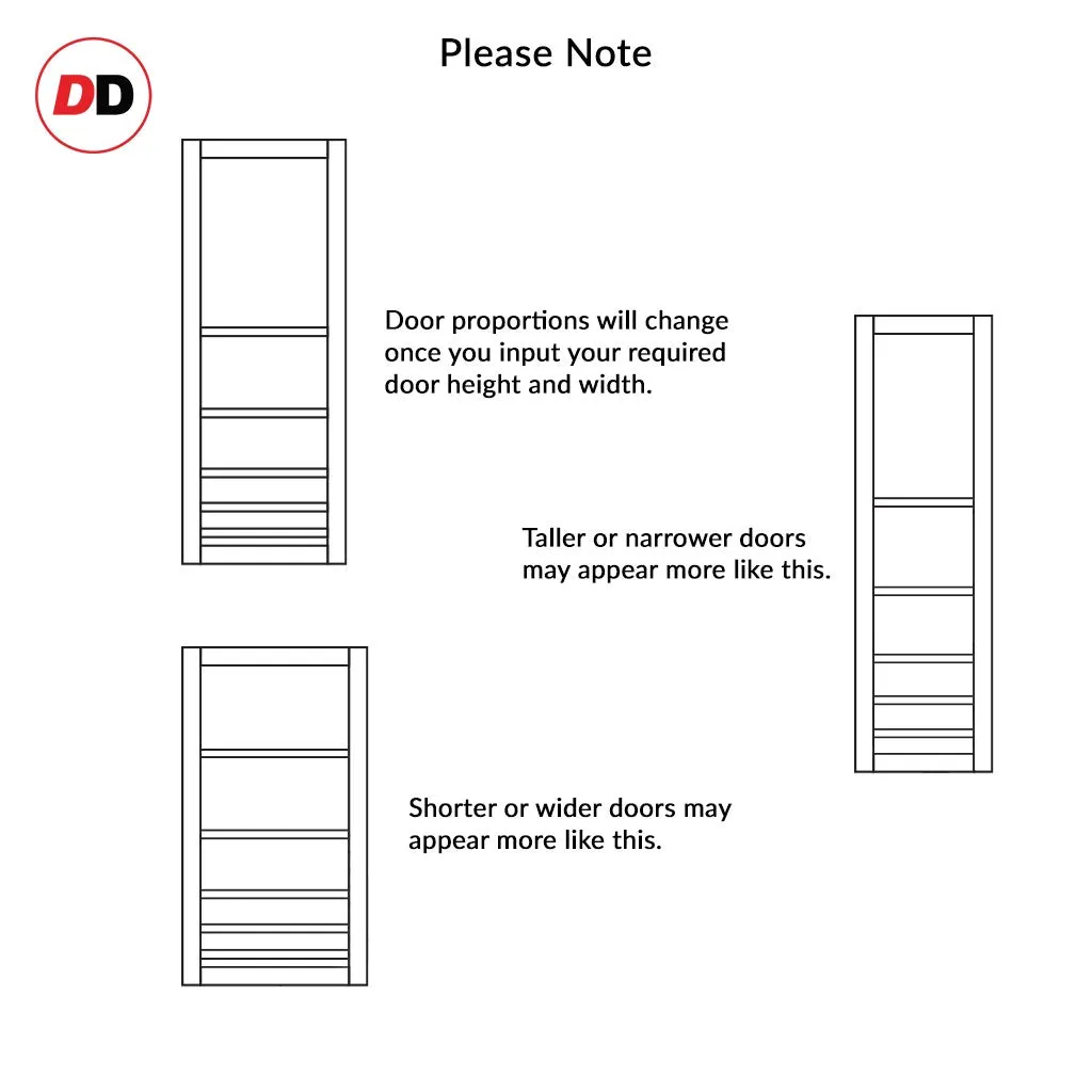 Bespoke Handmade Eco-Urban® Stockholm 7 Panel Double Evokit Pocket Door DD6407 - Colour Options