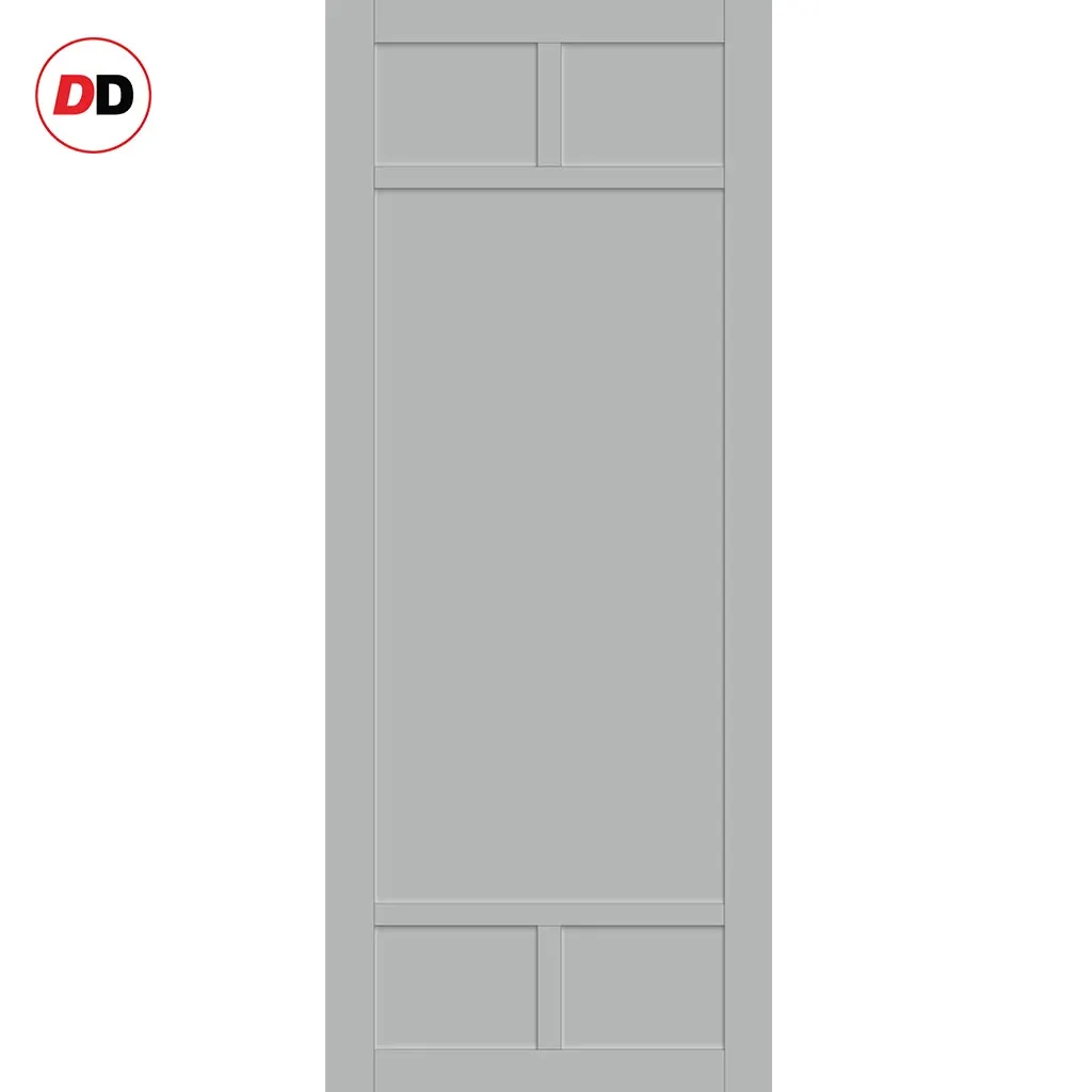 Bespoke Handmade Eco-Urban® Sydney 5 Panel Single Absolute Evokit Pocket Door DD6417 - Colour Options