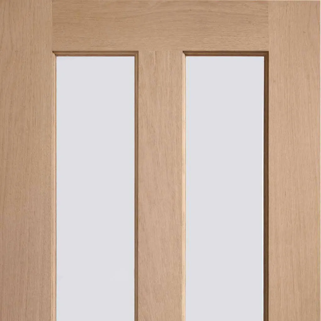 Bespoke Malton Oak Glazed 2 Door Maximal Wardrobe and Frame Kit