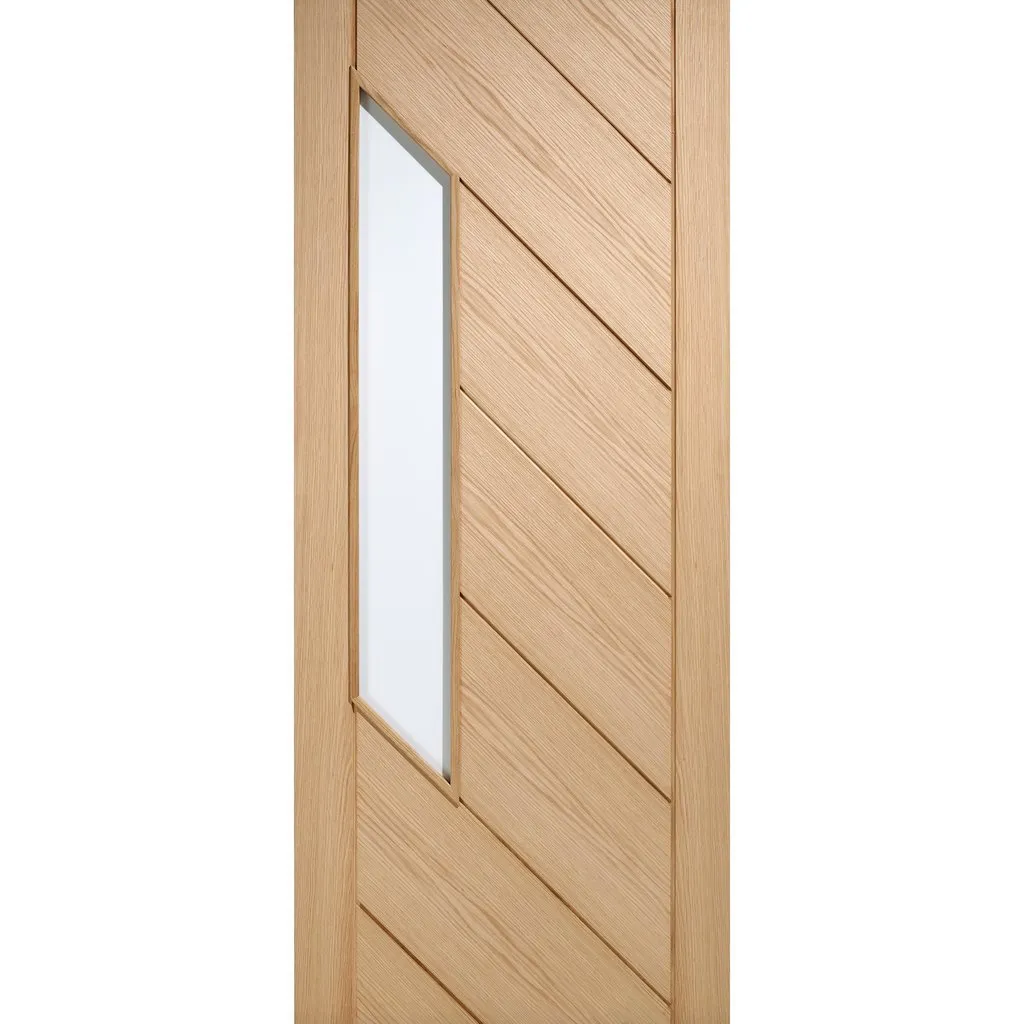 Bespoke Monza Oak Glazed Single Pocket Door