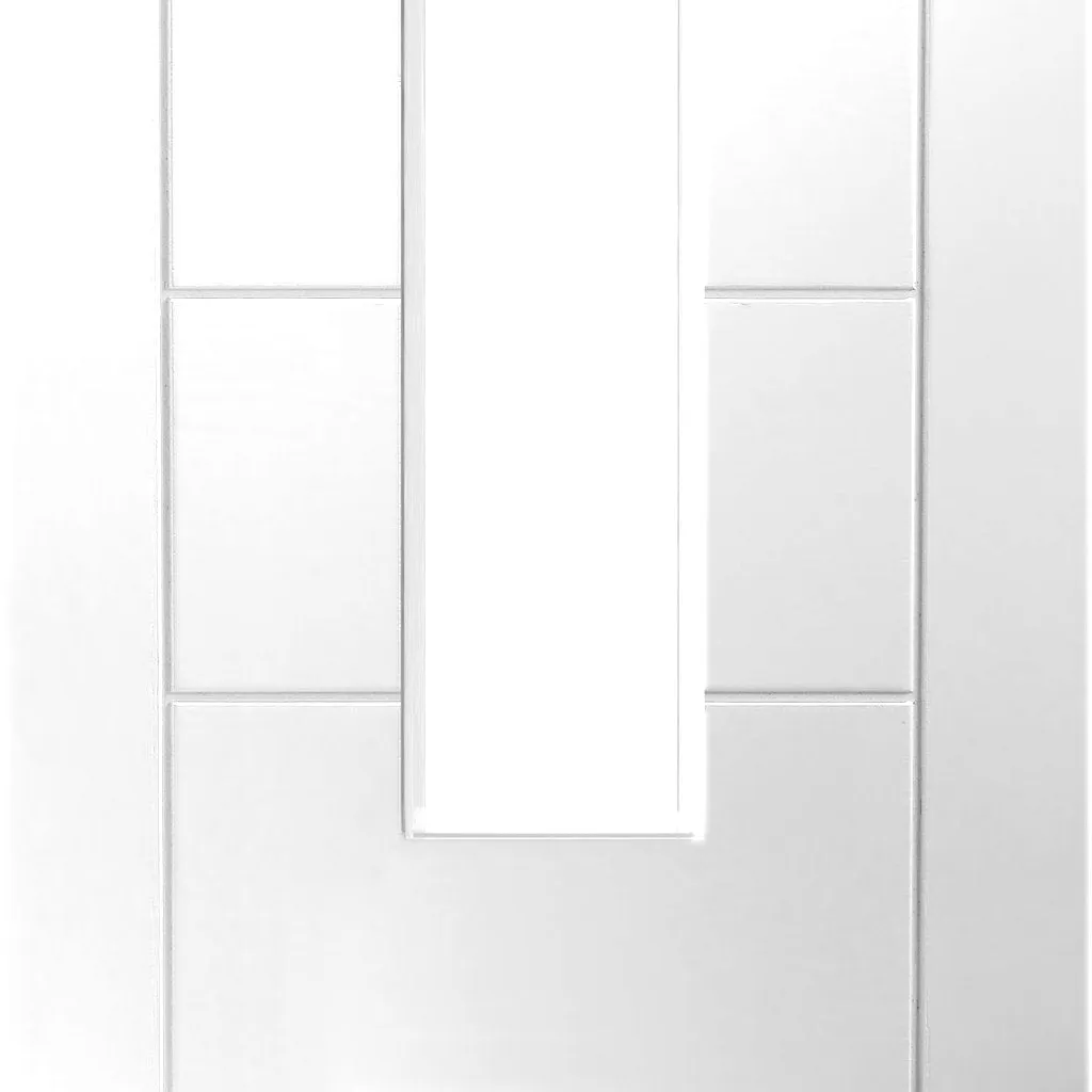 Bespoke Palermo 1L Glazed 4 Door Maximal Wardrobe and Frame Kit - White Primed