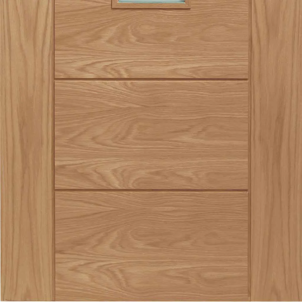 Bespoke Palermo Oak Glazed 2 Door Maximal Wardrobe and Frame Kit - Prefinished