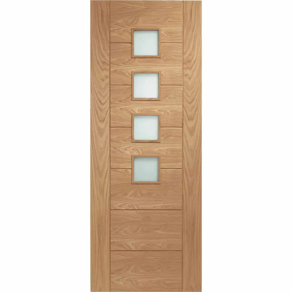 Bespoke Palermo Oak Glazed 2 Door Maximal Wardrobe and Frame Kit - Prefinished