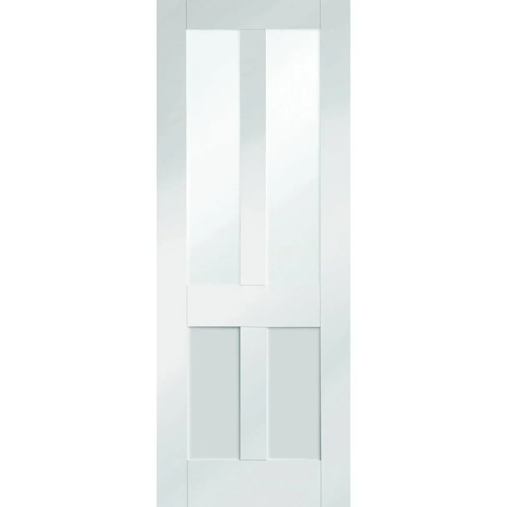 Bespoke Pass-Easi Malton Shaker Glazed - 3 Sliding Doors and Frame Kit - White Primed