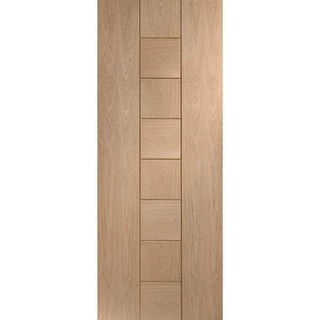 Bespoke Pass-Easi Messina Oak Flush - 2 Sliding Doors and Frame Kit - Prefinished