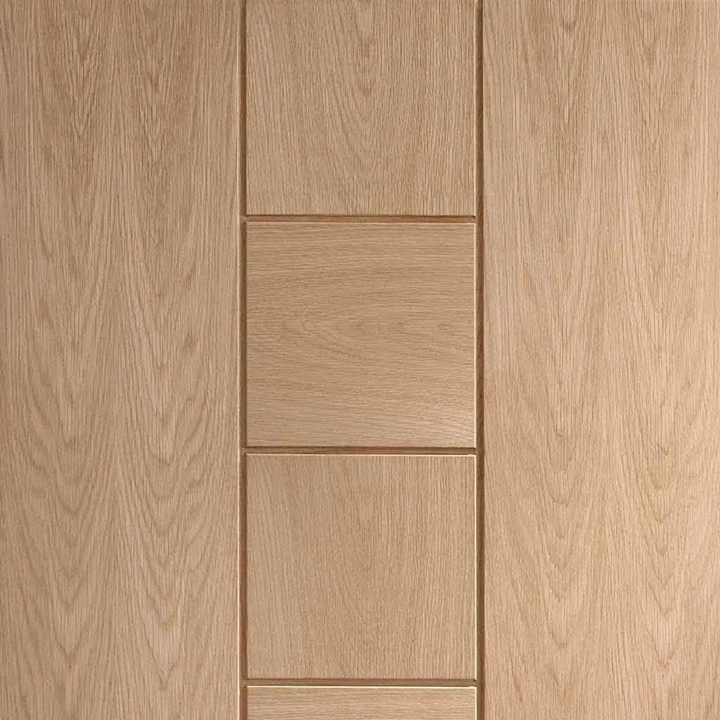 Bespoke Pass-Easi Messina Oak Flush - 2 Sliding Doors and Frame Kit - Prefinished