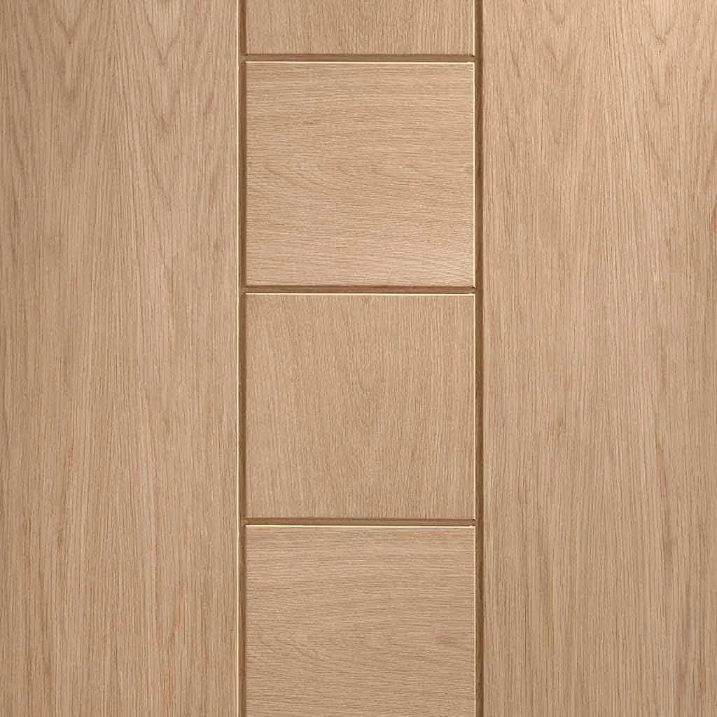 Bespoke Pass-Easi Messina Oak Flush - 2 Sliding Doors and Frame Kit - Prefinished