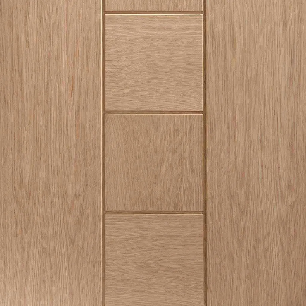 Bespoke Pass-Easi Messina Oak Flush - 2 Sliding Doors and Frame Kit - Prefinished