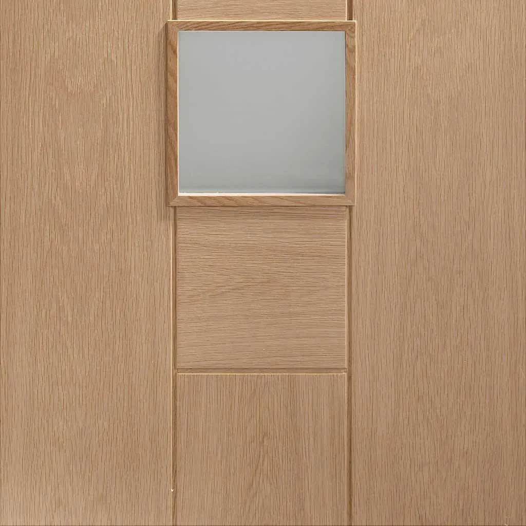 Bespoke Pass-Easi Messina Oak Glazed - 3 Sliding Doors and Frame Kit