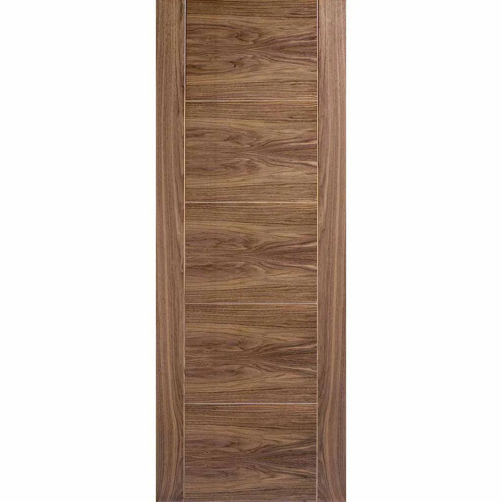 Bespoke Pass-Easi Vancouver Walnut 5P Flush Door - 4 Sliding Doors and Frame Kit - Prefinished