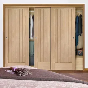 Bespoke Suffolk Oak 3 Door Maximal Wardrobe and Frame Kit - Prefinished