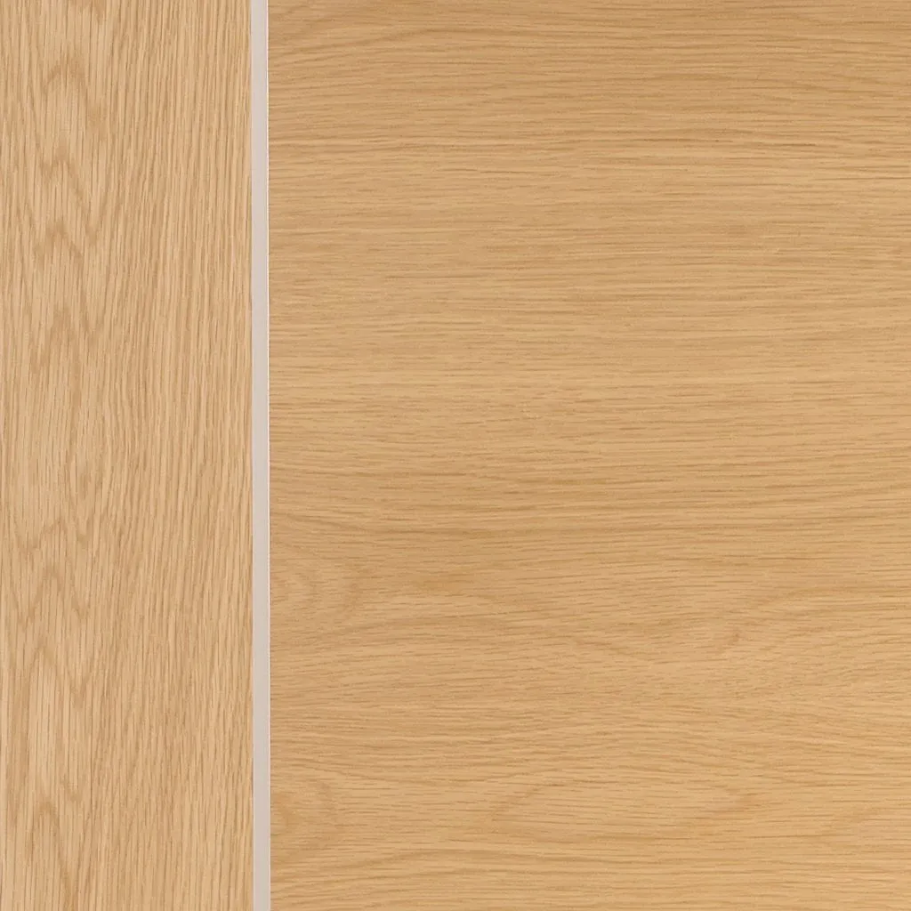 Bespoke Thrufold Forli Oak Flush Folding 2 0 Door - Aluminium Inlay - Prefinished