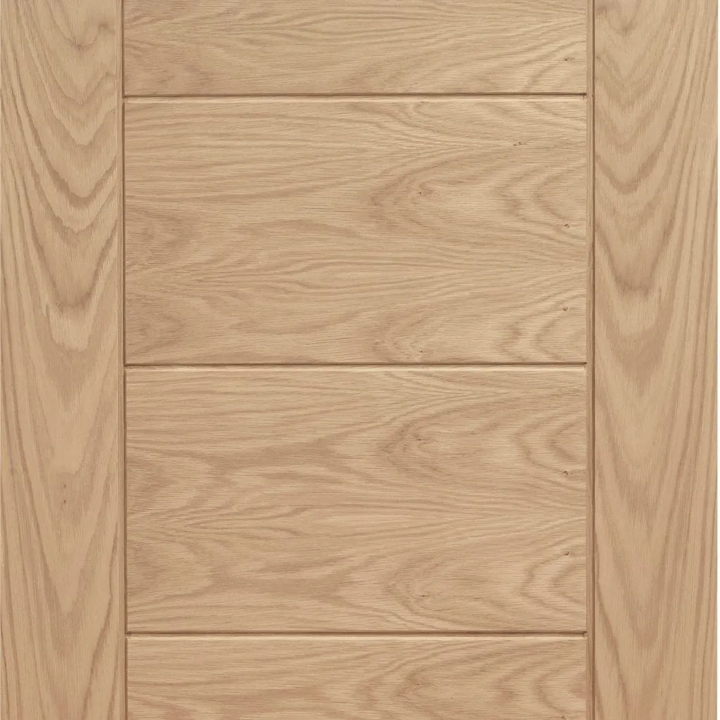 Bespoke Thrufold Palermo Flush Oak Folding 3 3 Door - Panel Effect