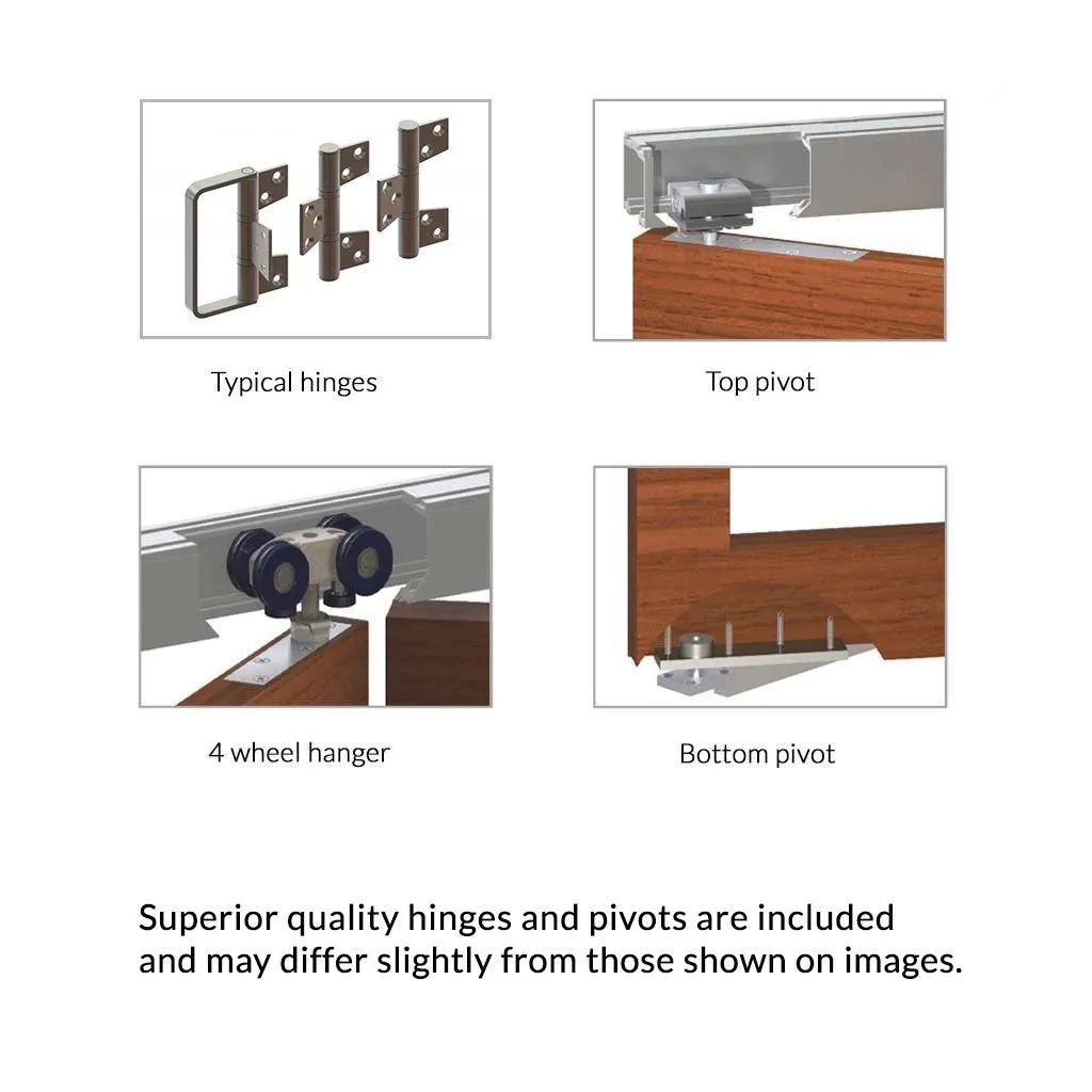 Bespoke Thrufold Pattern 10 1L Shaker Oak Glazed Folding 3 3 Door