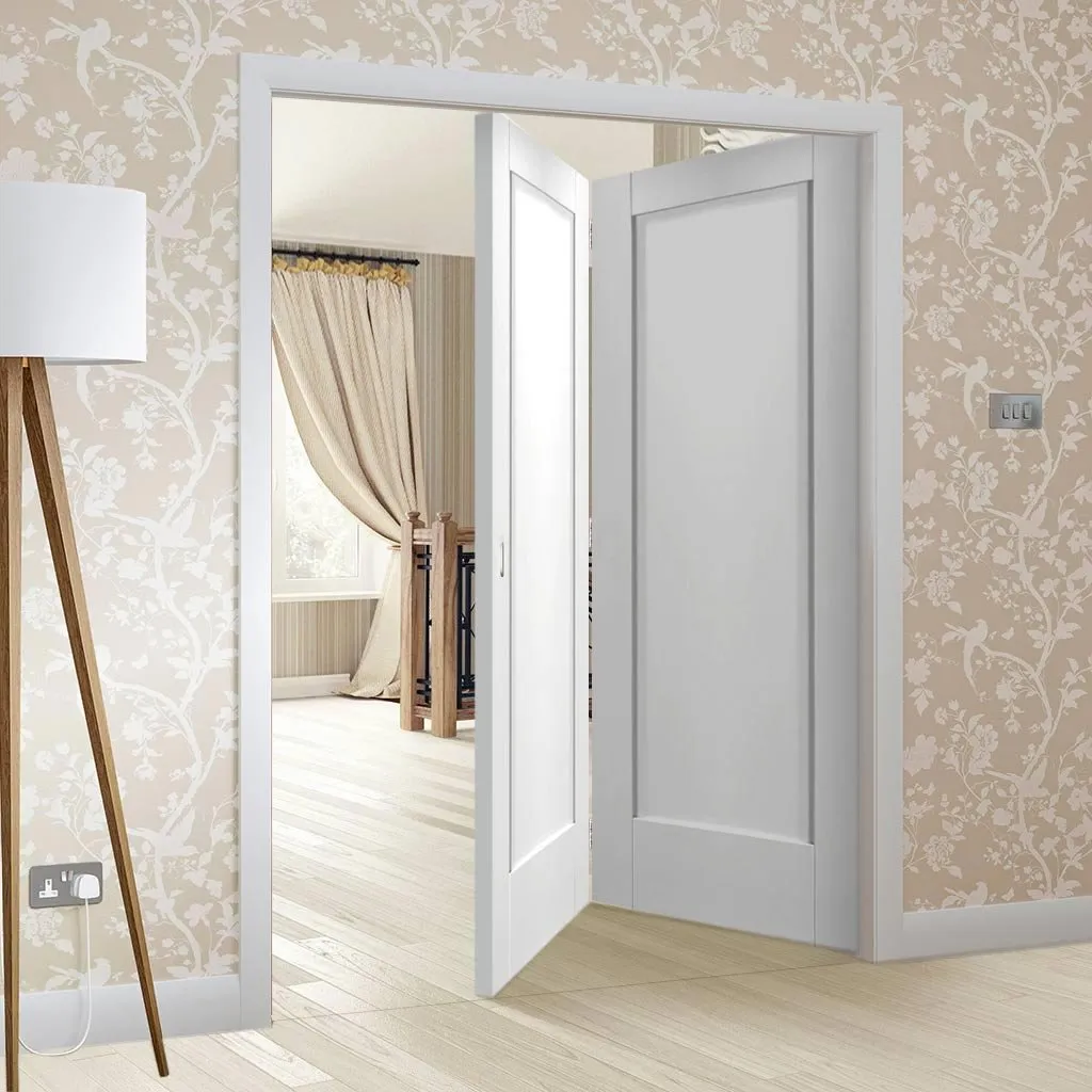 Bespoke Thrufold Pattern 10 1P White Primed Folding 2 0 Door