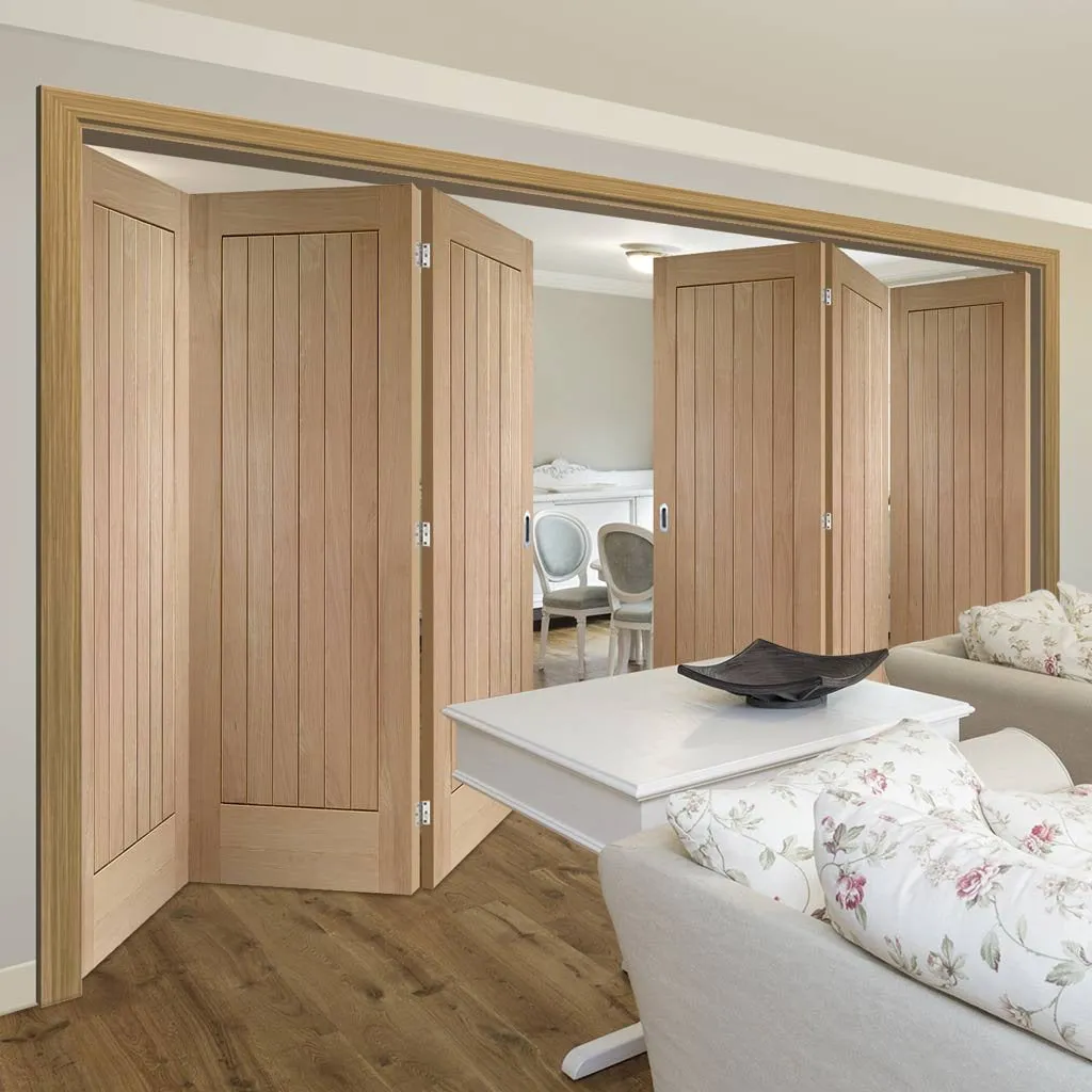 Bespoke Thrufold Suffolk Oak Folding 3 3 Door - Vertical Lining