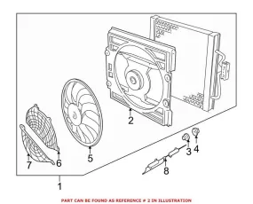 BMW A/C Condenser Fan Shroud 64546913886