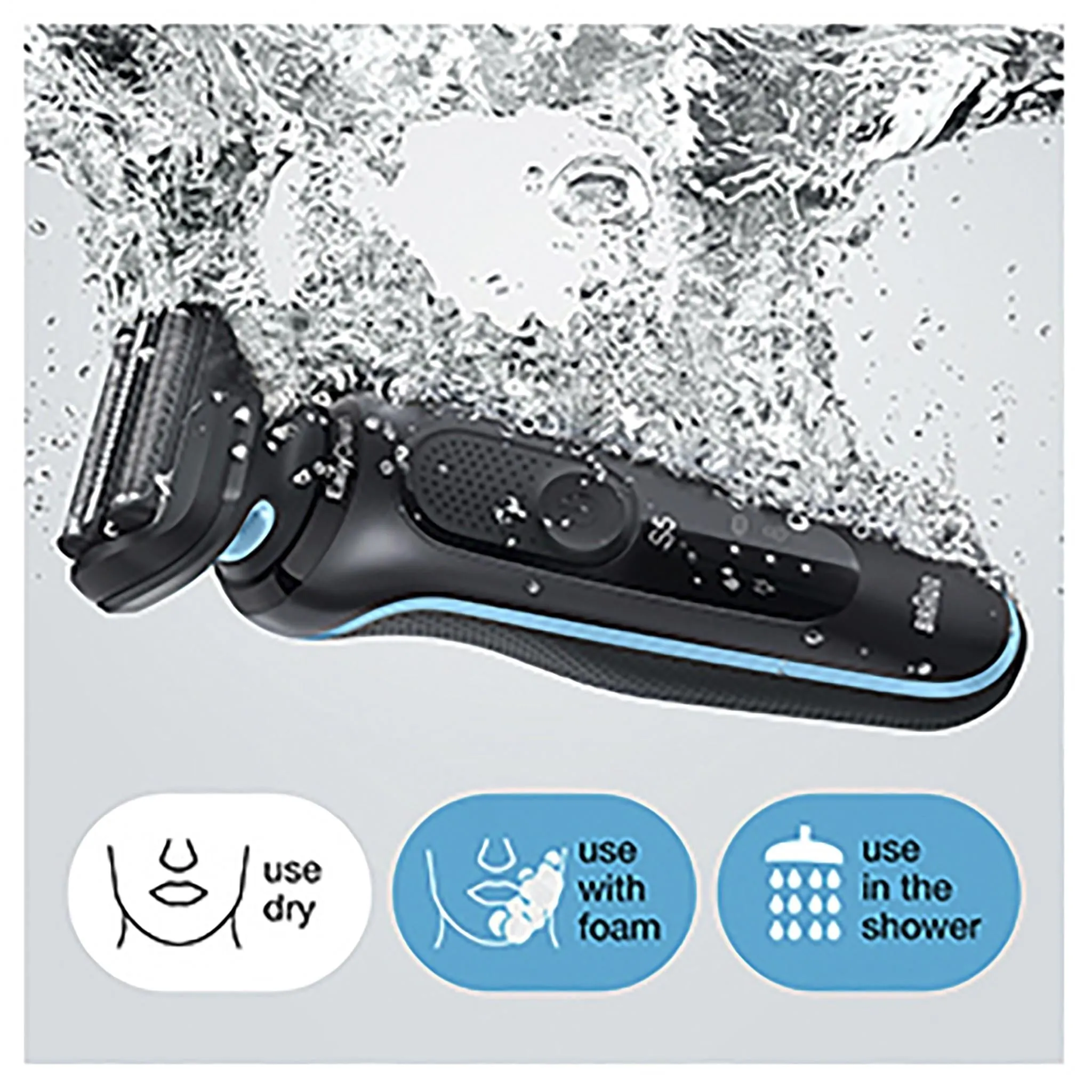 Braun 51-M1200S Series 5 Wet & Dry Electric Shaver (Blue Mint)