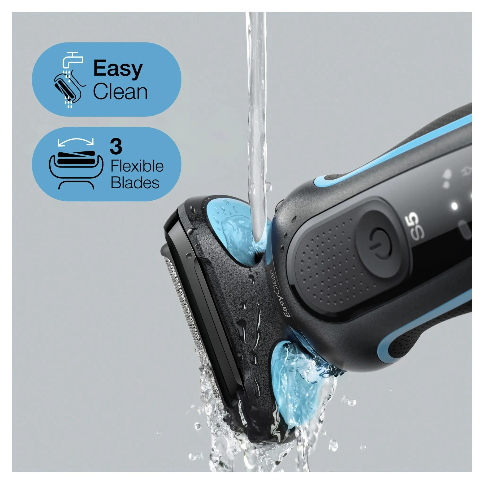 Braun 51-M1200S Series 5 Wet & Dry Electric Shaver (Blue Mint)