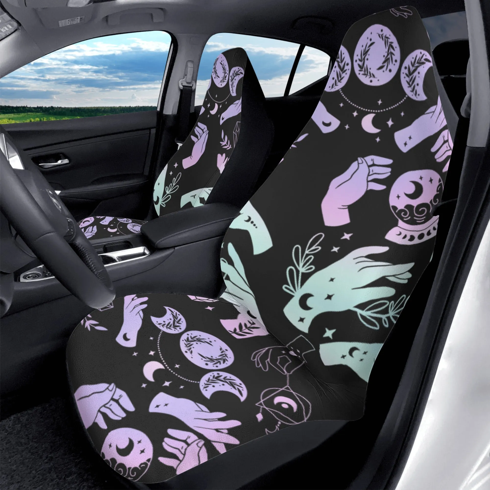 Car Accessories | Car Seat Covers for Front | Set of 2 | Sweat Protector | Vehicle Interiors– Witchy Crystal Ball