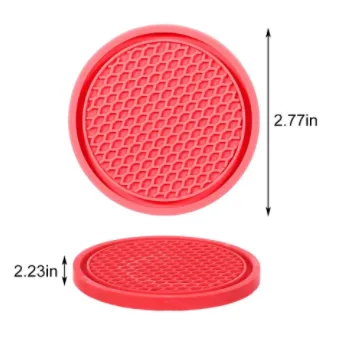 Car Coasters PVC Travel Auto Cup Holder Insert Coaster Anti Slip Vehicle Interior Accessories Cup Mats