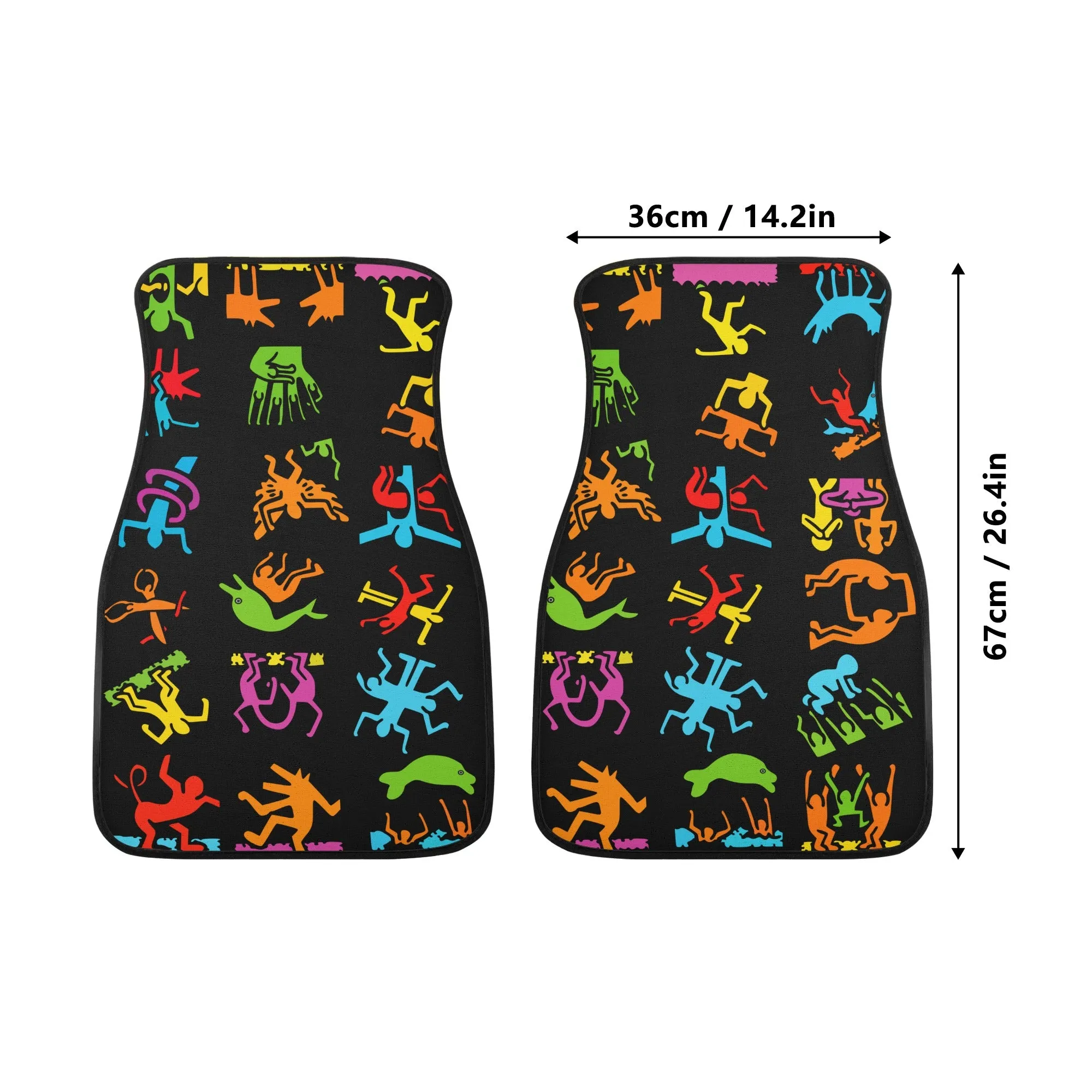 Car Floor Mats | Set of 2 | Universal size | All Weather proof | Affordable | Washable-Haring Style