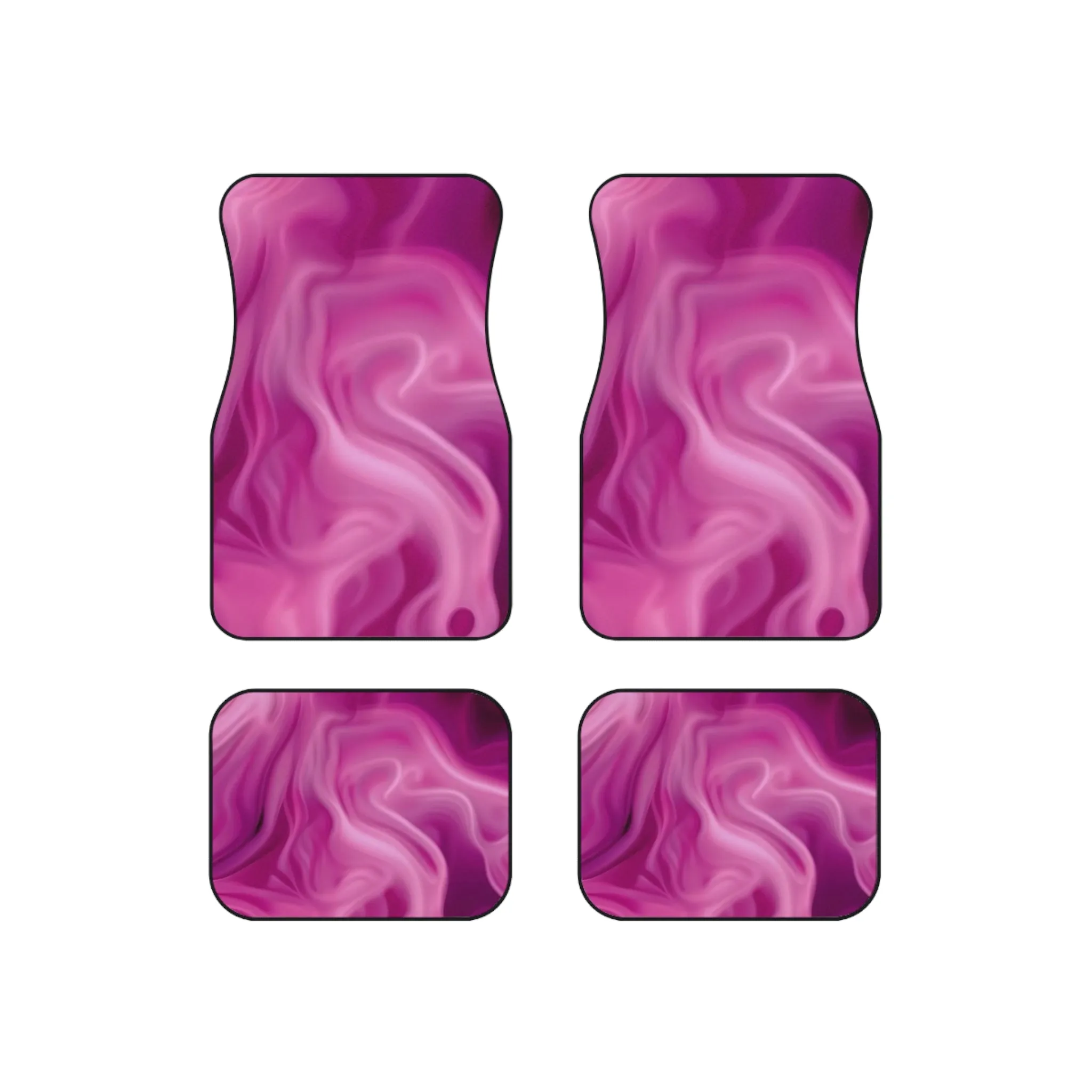 Car Mats (Set of 4)- Pink Smokey Waves