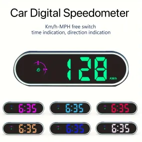 Car Universal Head Up Display, KM/H MPH Switching With Precise Speed, Southeast Northwest Direction, Time, Multiple Colors Adjustable