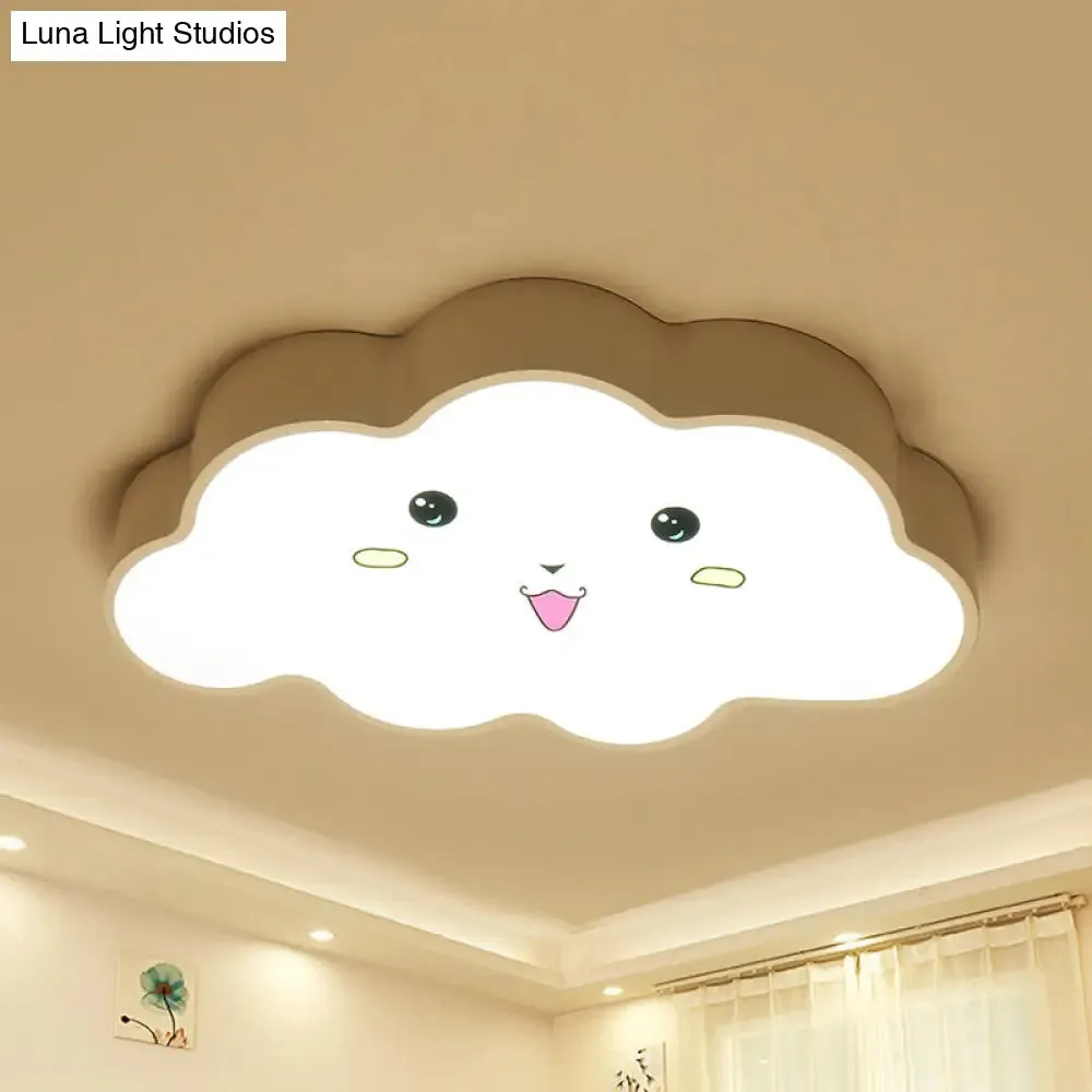 Cartoon Nursery LED Ceiling Light with Cloud Acrylic Shade