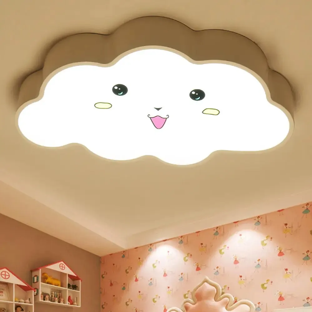 Cartoon Nursery LED Ceiling Light with Cloud Acrylic Shade