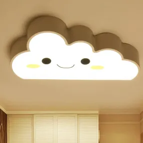 Cartoon Nursery LED Ceiling Light with Cloud Acrylic Shade