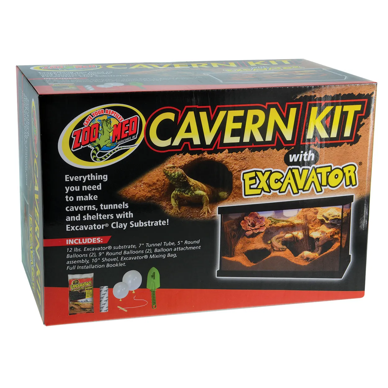 Cavern Kit with Excavator Clay Burrowing Substrate