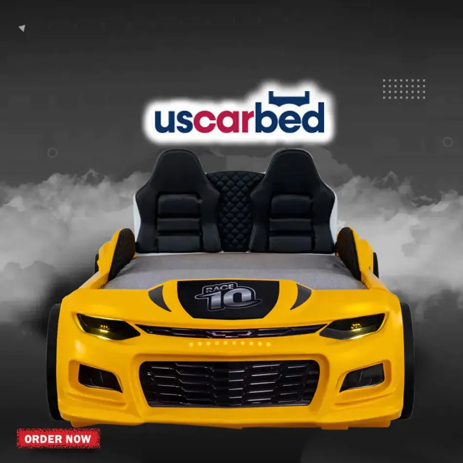 CHAMPION Twin Race Car Bed with LED Lights, Sound FX