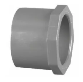 Charlotte Pipe Schedule 80 2 in. Spigot x 1 in. Dia. Slip PVC Reducing Bushing, Black PVC 08107 3600HA