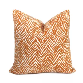 (CLEARANCE) Tigra Orange White Animal Print Pillow Cover