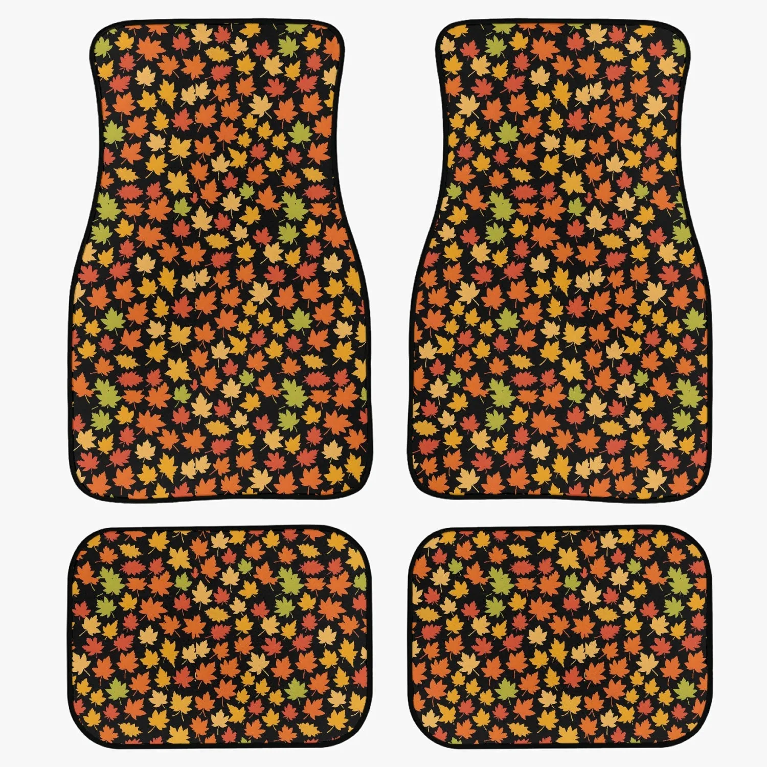 Colorful Fall Car Floor Mats - 4Pcs