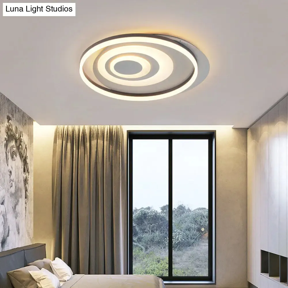 Contemporary Black Acrylic LED Ceiling Light Fixture for Bedroom