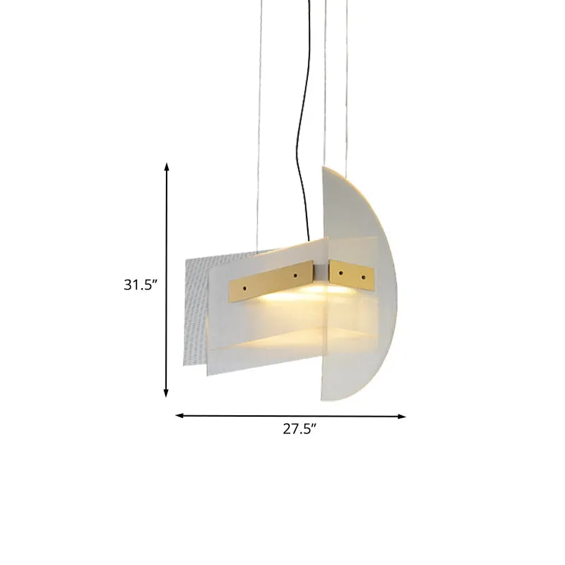 Contemporary Gold Geometric Chandelier: LED Hanging Light for Dining Room