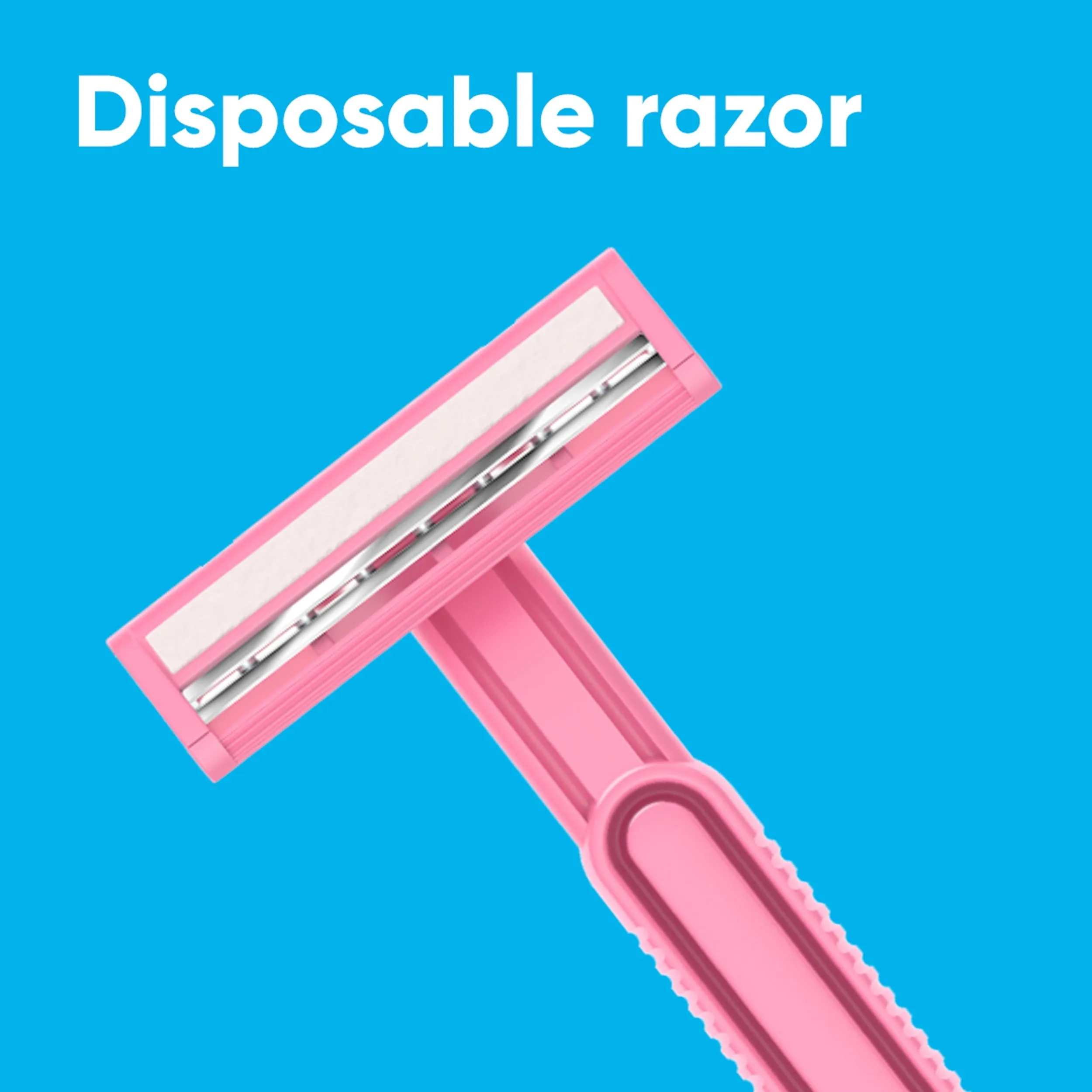 Daisy Gillette Disposable Razors for Women, 2-Bladed, 18 Count, Pink