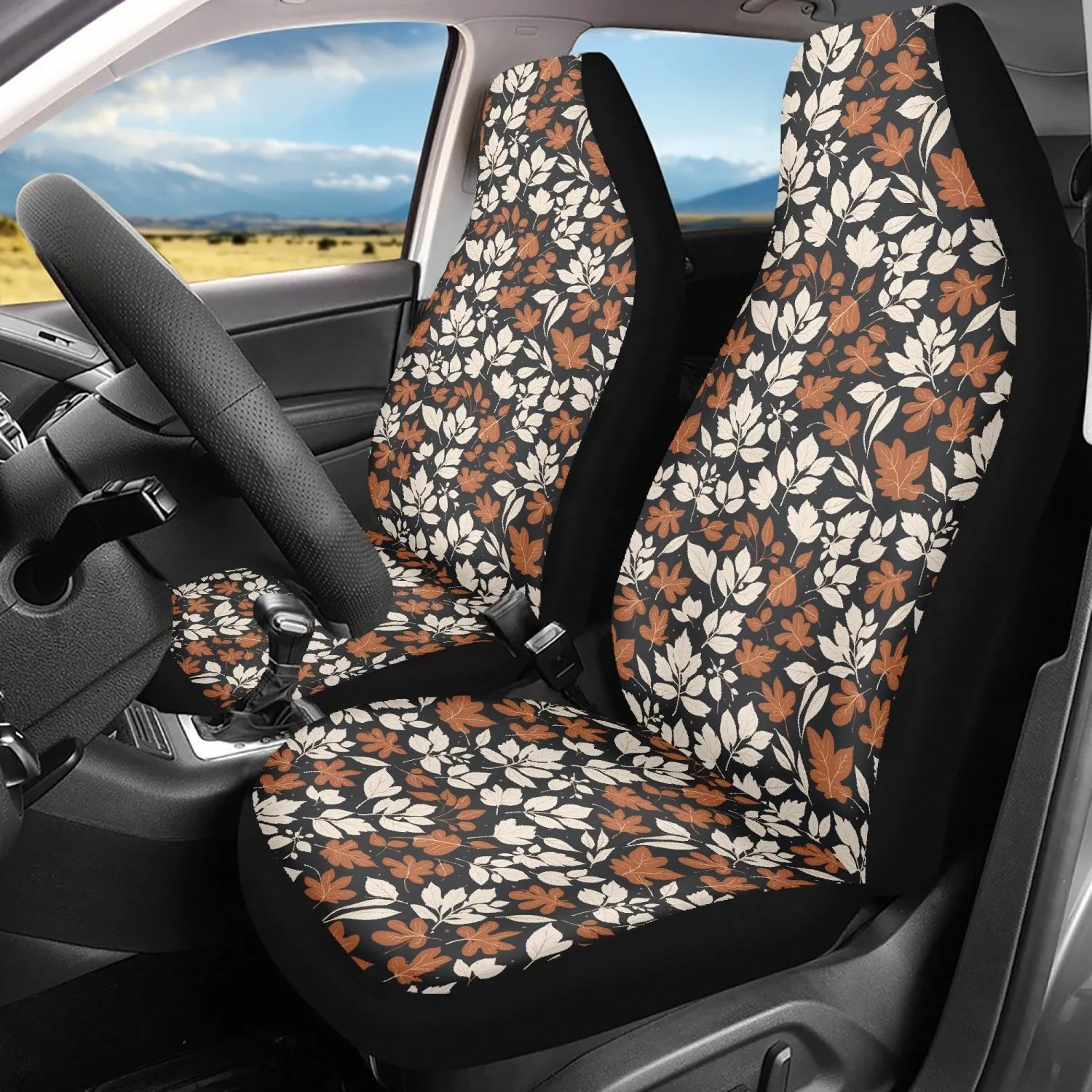 Dark Autumn Microfiber Car Seat Covers - 3Pcs